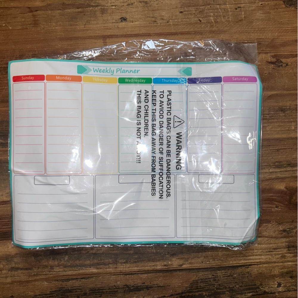 Magnetic Colorful Weekly Planner Dry Erase